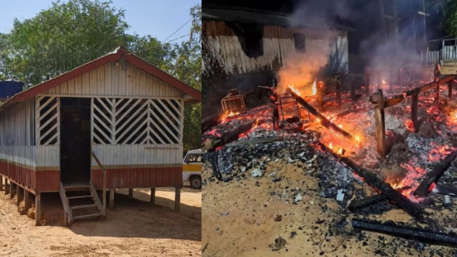 VÍDEO: incêndio destrói escola municipal e deixa alunos sem aulas na zona rural de Óbidos, no PA