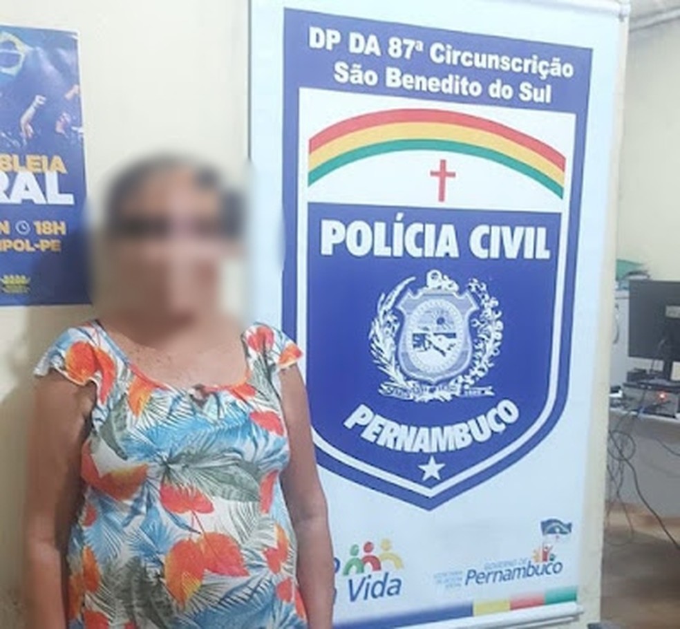 Mulher foi presa em São Benedito do Sul — Foto: Reprodução/Redes sociais