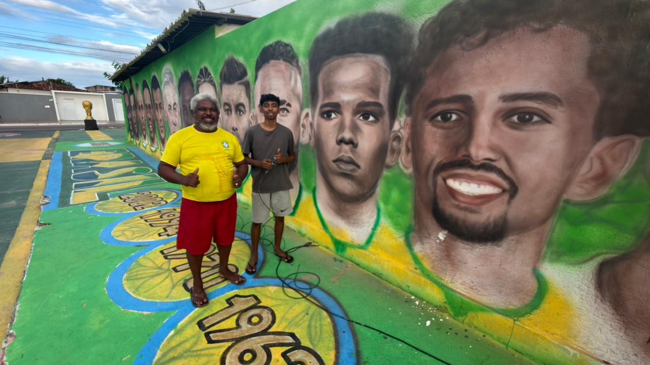 De Pelé a Mbappé: 'Rua da Copa' na Grande Natal é renovada e já vive clima de Mundial
