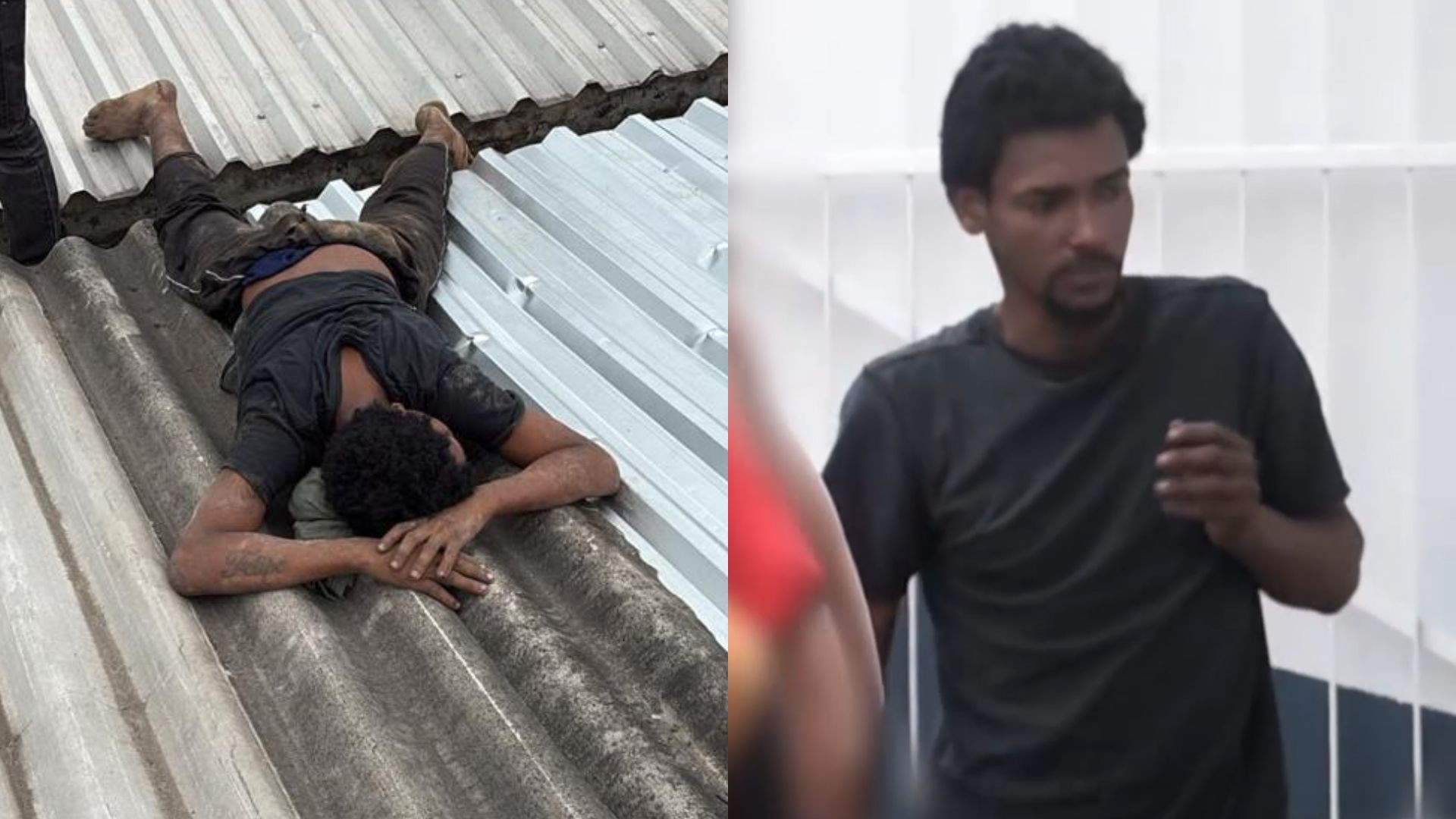 VÍDEO: homem tenta furtar loja, foge pelo telhado, mas acaba preso em Cariacica