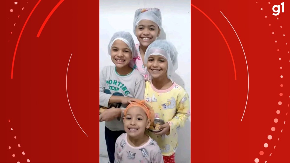 Os irmos mortos em Alvorada: Yasmin, de 11 anos; Donavan, de 8 anos; Giovanna, de 6 anos; e Kimberlly, de 3 anos. — Foto: Arquivo pessoal