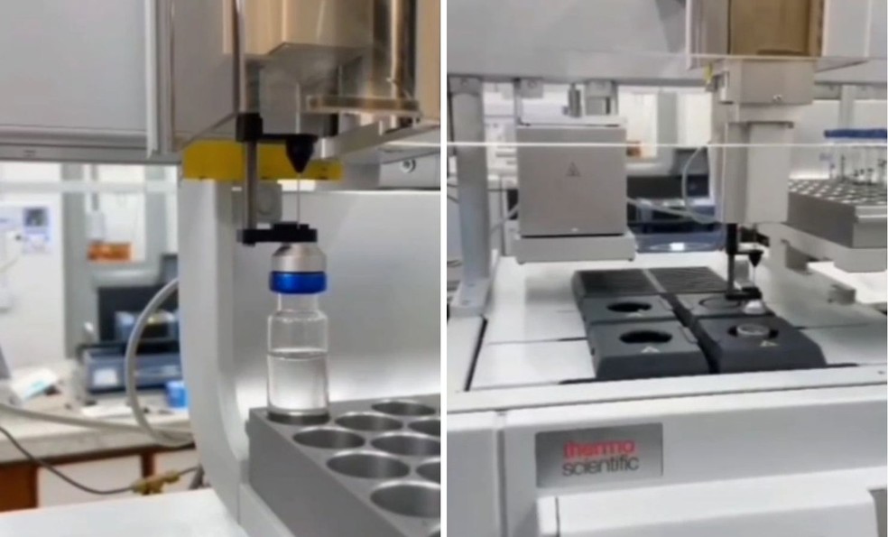 Equipamento identifica presença e quantidade de metanol em bebidas — Foto: Reprodução