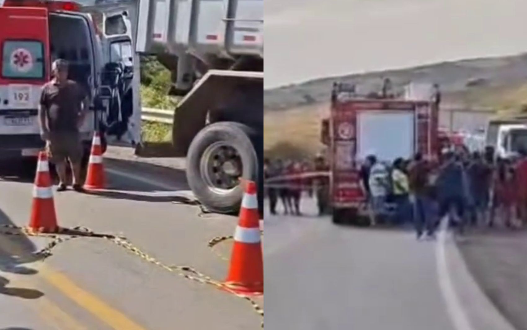 VÍDEO: duas pessoas morrem em acidente entre caminhão e carro na BR-235