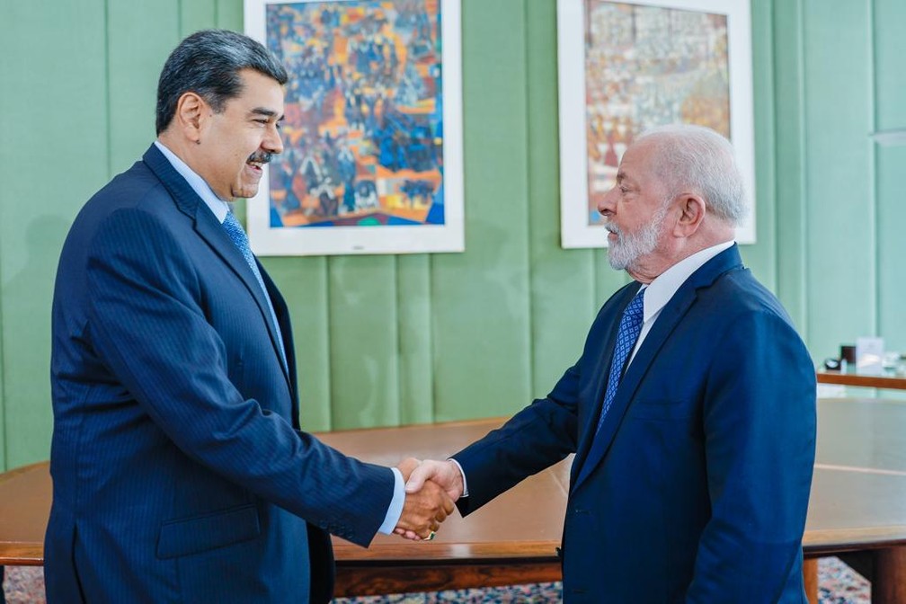 Presidente da Venezuela, Nicolás Maduro, e presidente Lula — Foto: Ricardo Stuckert/Presidência da República