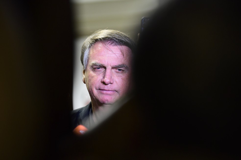 Ex-presidente Jair Bolsonaro no Senado — Foto: Saulo Cruz/Agência Senado