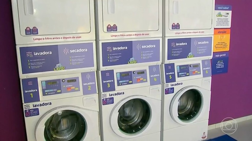 Chuva e umidade levam moradores a buscar lavanderias para secar roupas — Foto: Reprodução/TV Globo