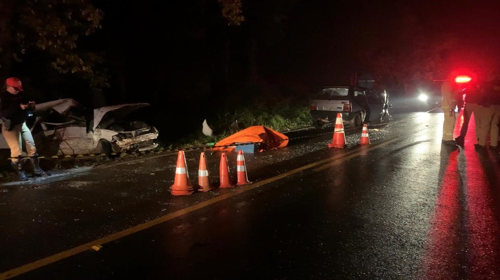 Pai e filha e casal morreram na batida em Sulina — Foto: Islan Roque/RCV FM