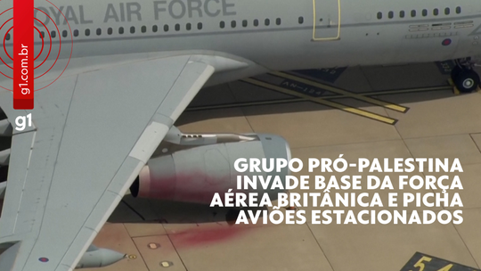 Ativistas pró-Palestina invadem base da Força Aérea britânica e danificam aviões; ministro abre investigação