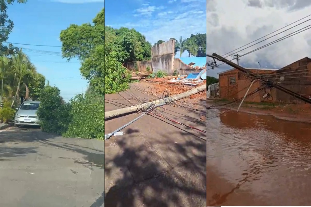 Casas sem luz e vias interditadas: estragos ainda são contabilizados após temporal em Campo Grande