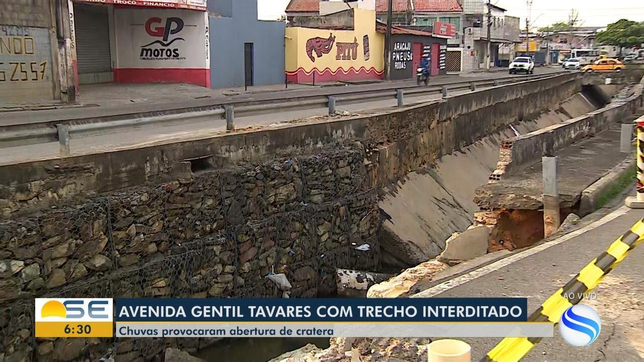 Avenida Gentil Tavares em Aracaju deve ficar parcialmente interditada por até 15 dias 