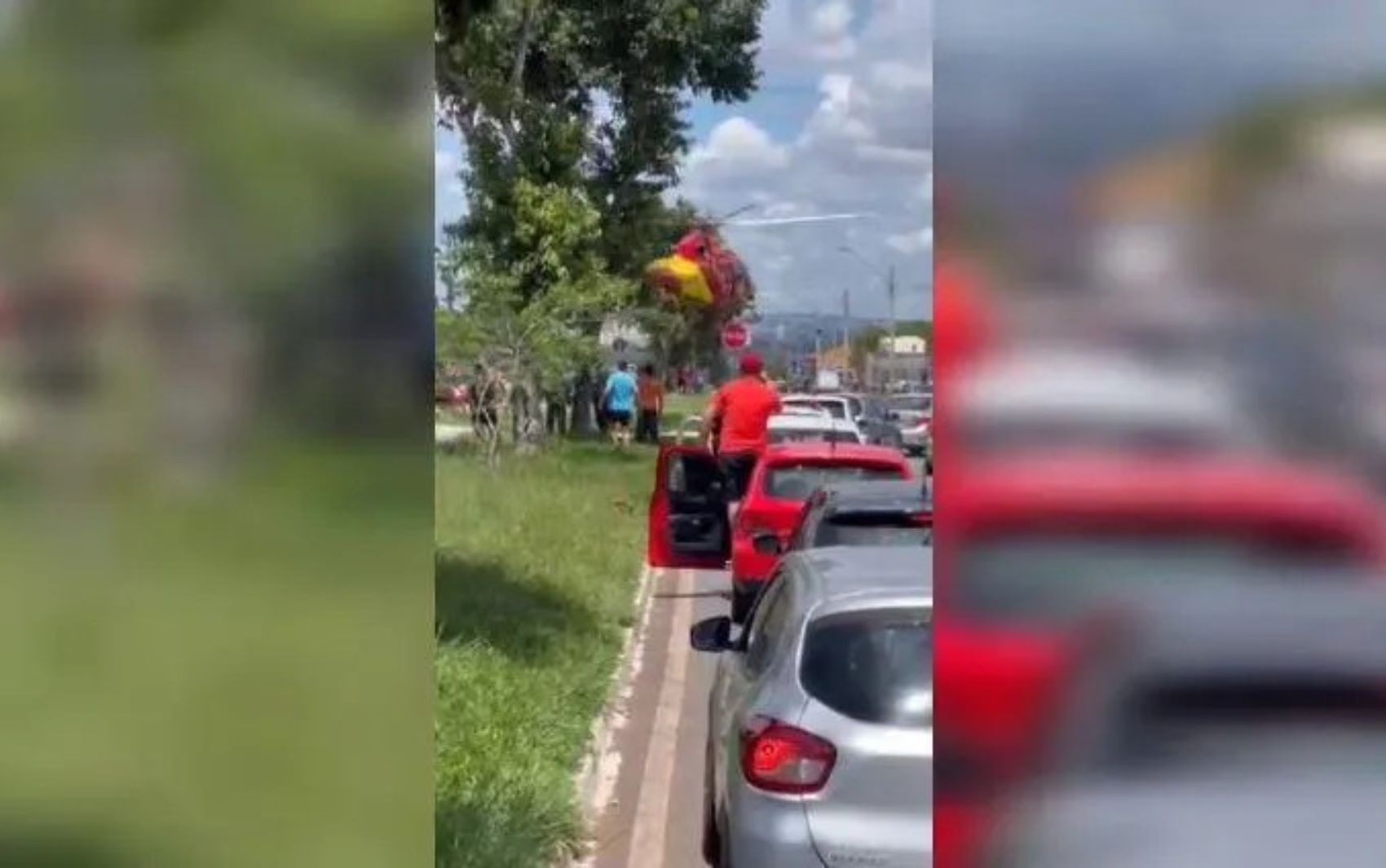 Bebê é transportado inconsciente pelo helicóptero dos bombeiros após se afogar em piscina de casa em Goiânia; vídeo