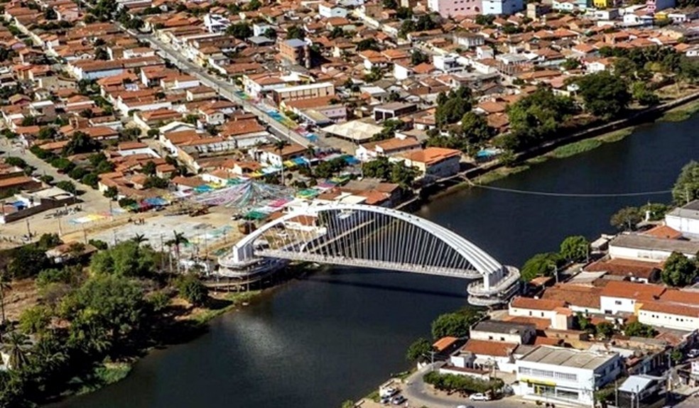 Imagem aérea do município de Santa Maria da Vitória, localizada na região oeste da Bahia — Foto: Divulgação