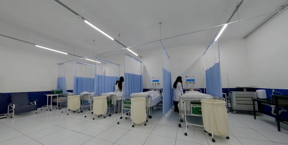 Laboratório em faculdade de medicina — Foto: Divulgação