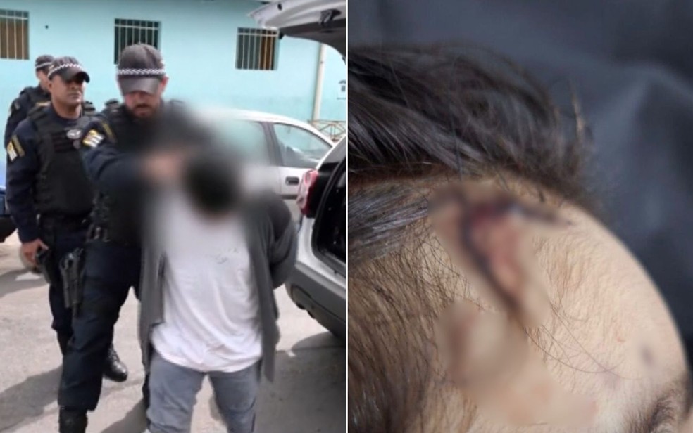 Pai foi encaminhado a delegacia após menina morrer com suspeita de maus-tratos, em Goiás — Foto: Reprodução/TV Anhanguera e divulgação/GCM