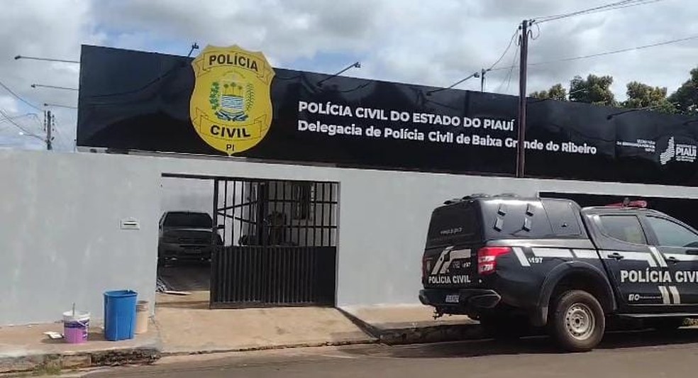 Delegacia de Polícia Civil em Baixa Grande do Ribeiro, no Piauí — Foto: Polícia Civil