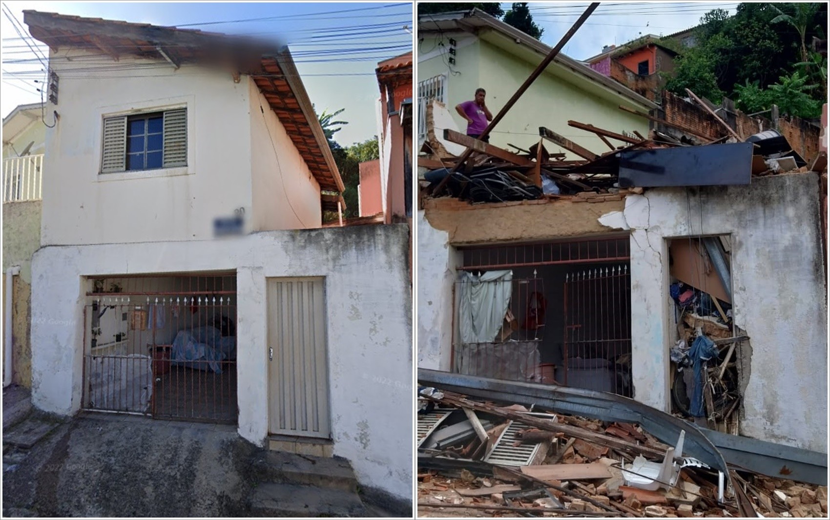 FOTOS E VÍDEO: Veja antes e depois de casa após explosão que matou idosa em MG