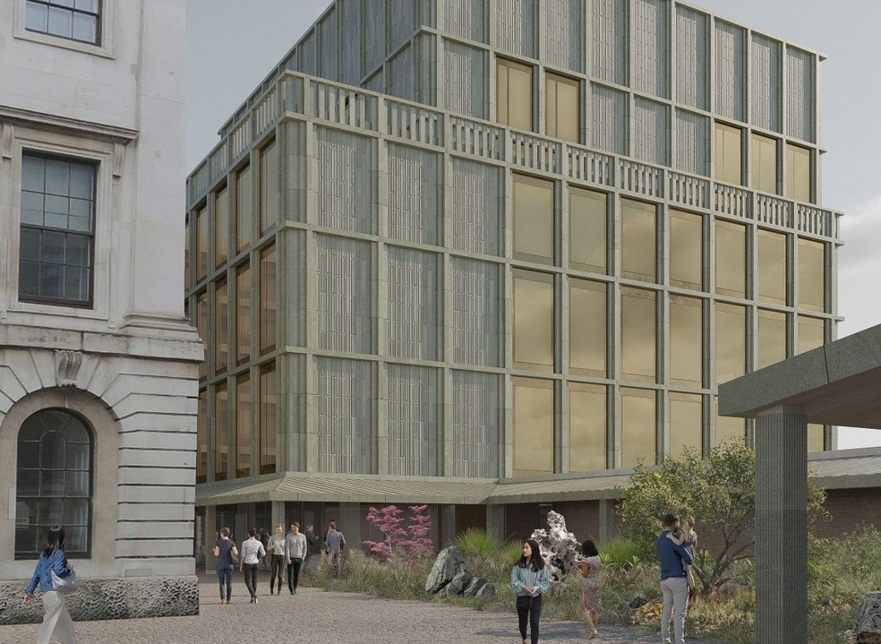 Projeto da futura embaixada da China em Londres, no antigo Royal Mint Court — Foto: Governo do Reino Unido