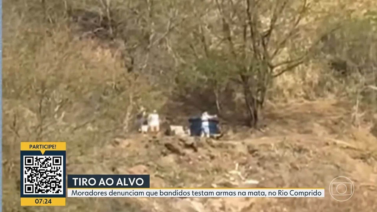 Bandidos usam área de mata no Rio Comprido para treinamento com armas