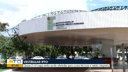 Vestibular do IFTO oferece vagas para cursos técnicos e de graduação