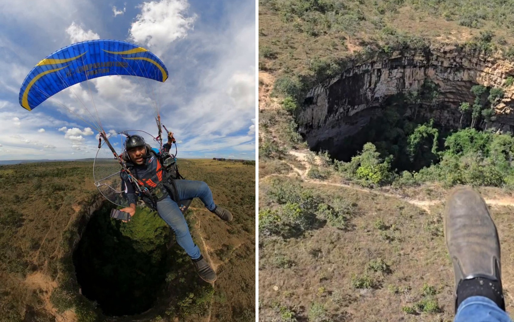 De cachoeiras ao Vale da Lua: piloto impressiona com imagens aéreas de Goiás 