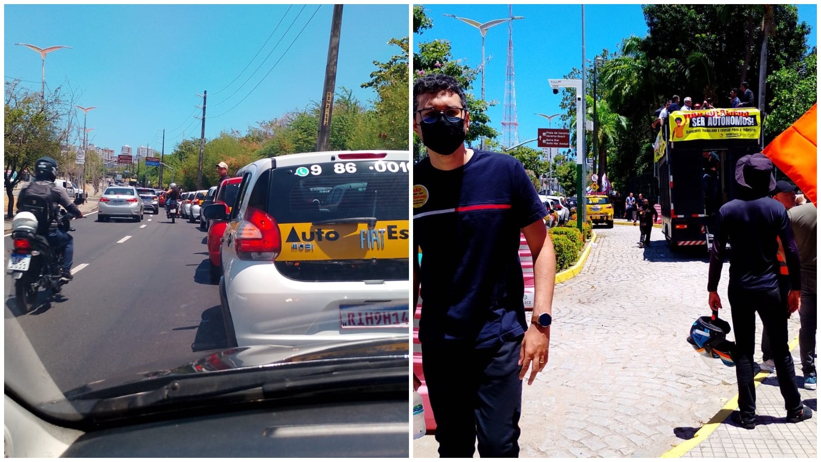 Instrutores de autoescolas protestam em Fortaleza contra mudanças na CNH