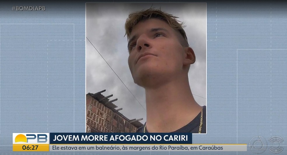 Jailson de Souza Almeida, de 20, morreu afogado em balneário na Paraíba — Foto: Reprodução/TV Cabo Branco
