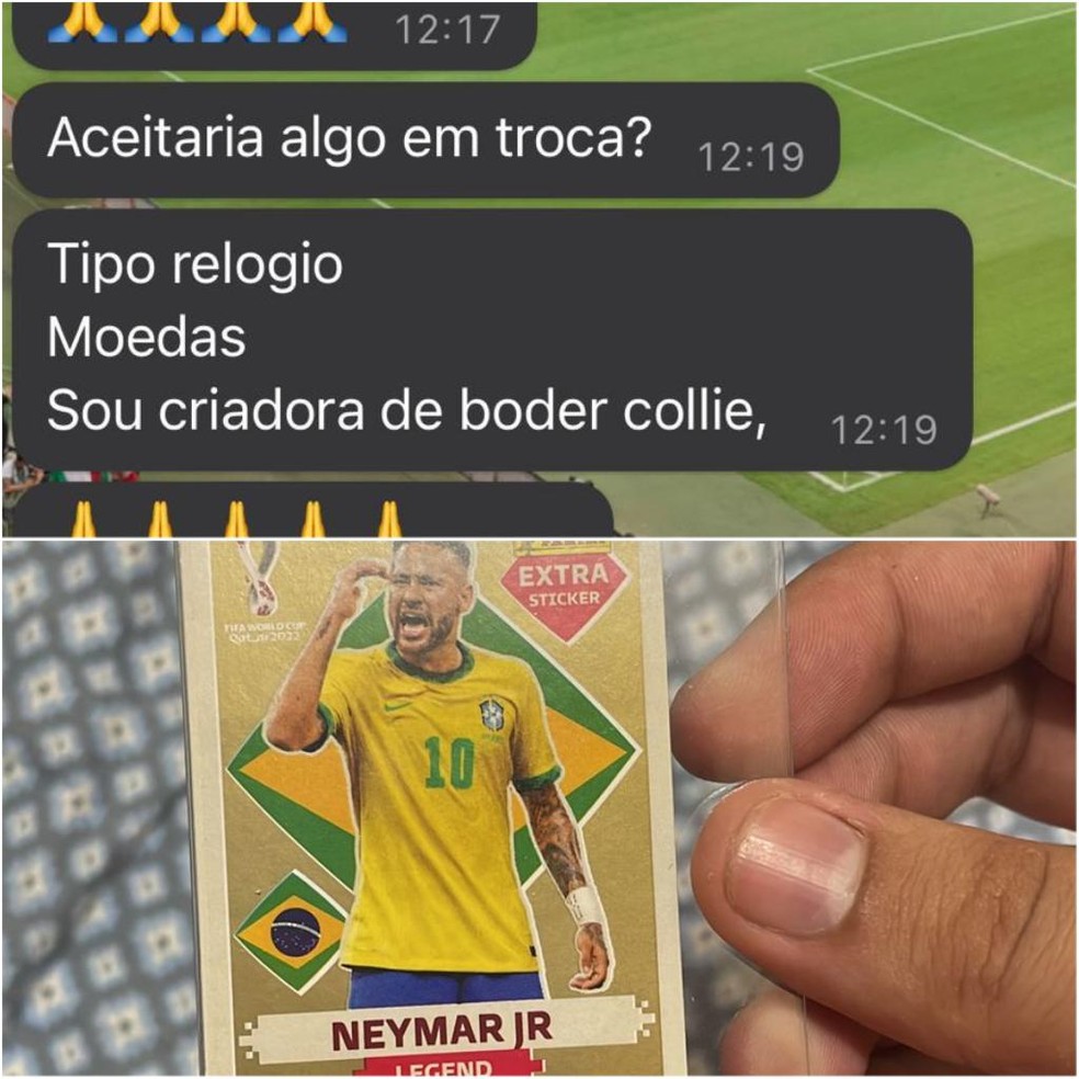 Após encontrar figurinha rara de Neymar do álbum da Copa do Mundo