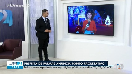 Não haverá expediente nas repartições públicas de Palmas nos dias 23, 24, 30 e 31