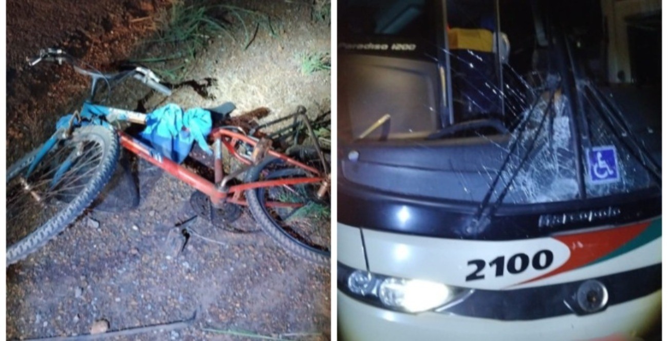 Ciclista morre em acidente com ônibus na BR-251