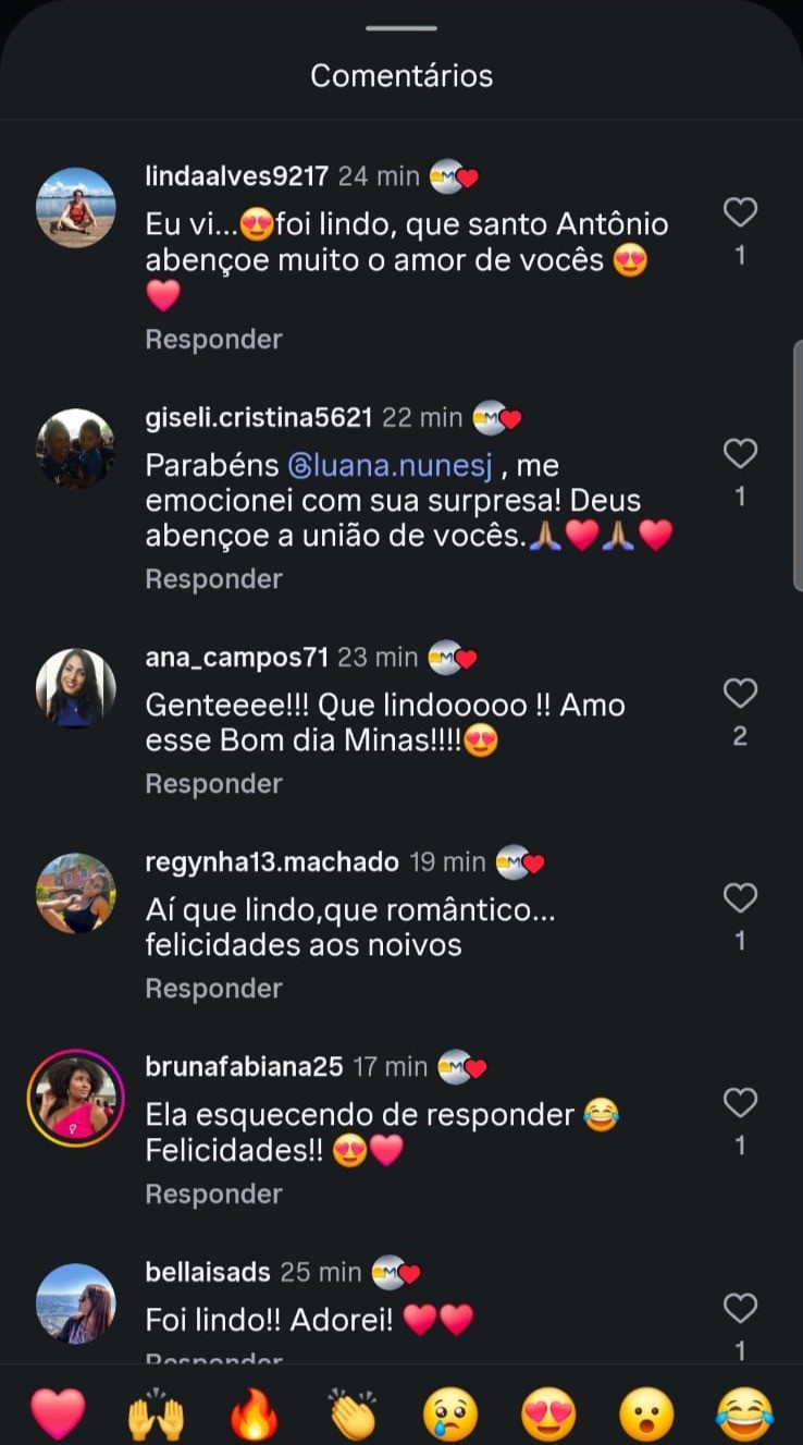Repórter da TV Globo BH é pedida em casamento ao vivo durante entrada no Bom Dia Minas no dia de Santo Antônio