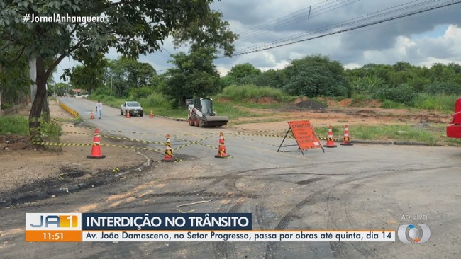 Obras interditam ruas de Campinas, em Goinia