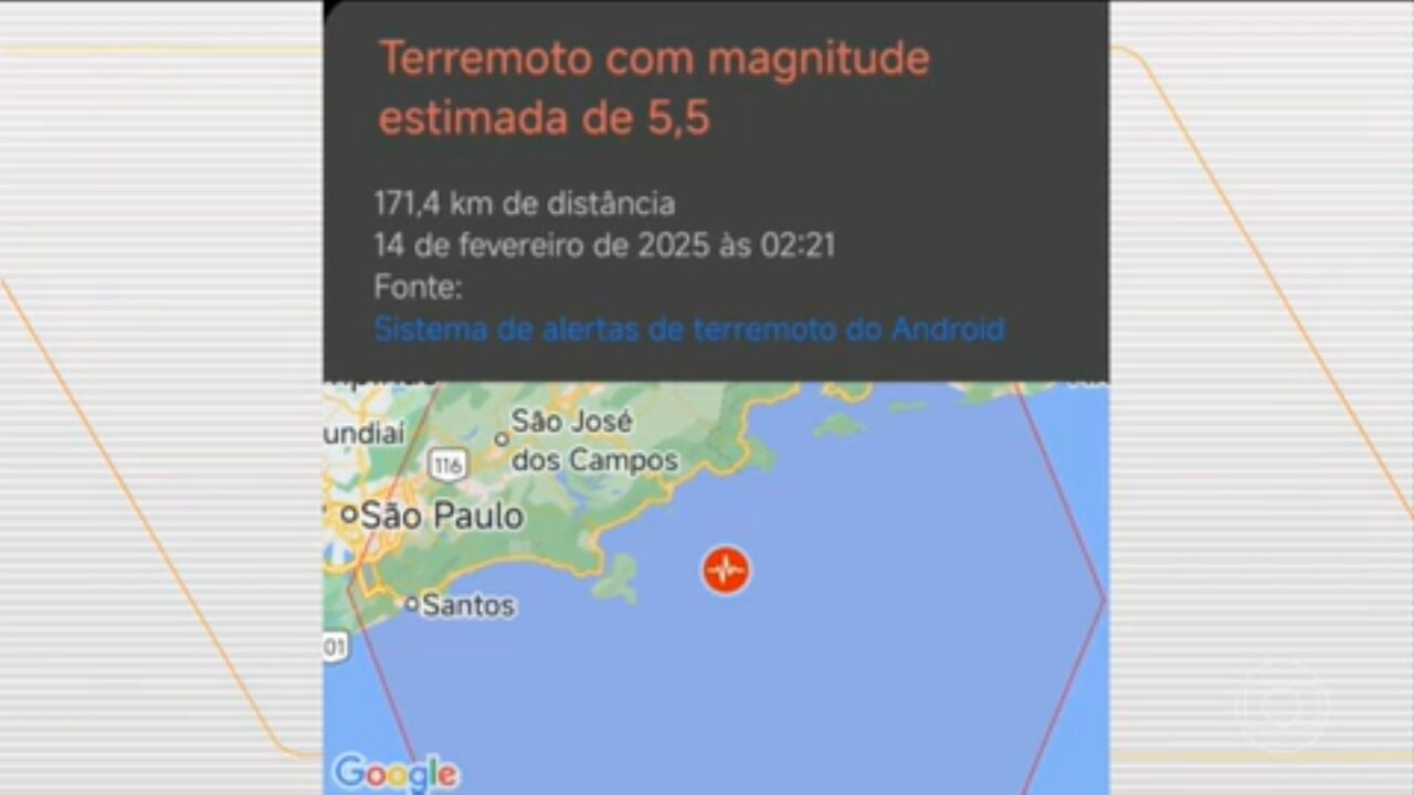 Moradores de SP, RJ e MG recebem alerta do Google de terremoto em Ubatuba; Defesa Civil diz que não houve tremor