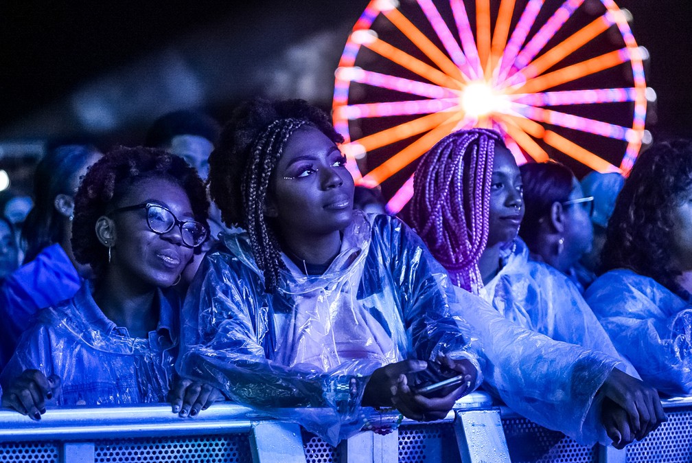 Público curte show de Gilberto Gil no terceiro dia de Rock in Rio 2022 — Foto: Stephanie Rodrigues/g1