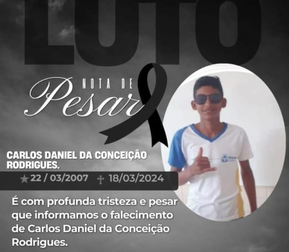 Câmara de Vereadores emitiu nota lamentando morte de estudante — Foto: Reprodução/Redes Sociais