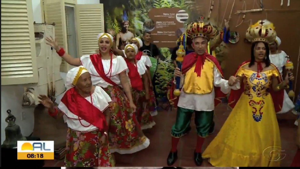 Folguedo 'As Taieiras' levam tradição de São Miguel dos Campos para todo o estado — Foto: Reprodução/TV Gazeta