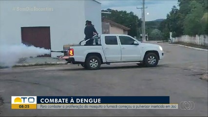 Zona rural de Jaú do Tocantins recebe carro do fumacê para combater mosquitos