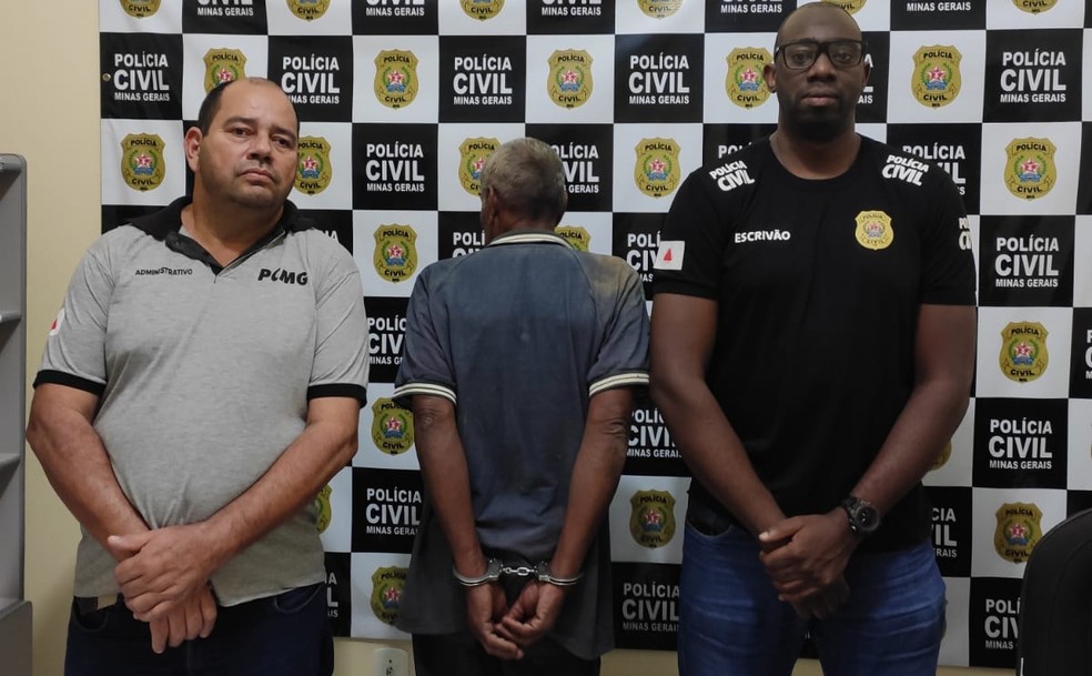 Idoso é preso, suspeito de abusar sexualmente de criança por cerca de 1 ano em MG — Foto: Polícia Civil/divulgação