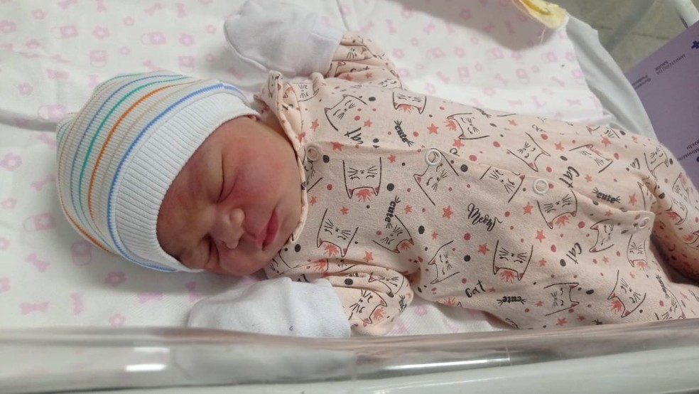 Arielly, a primeira bebê de 2025 na Maternidade Cândido Mariano, em Campo Grande — Foto: Arquivo pessoal