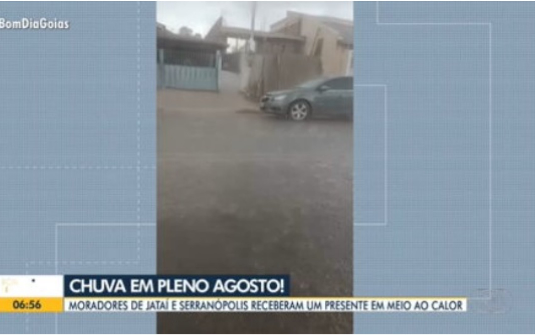 Chuva fora de época surpreende moradores de Goiás; vídeo