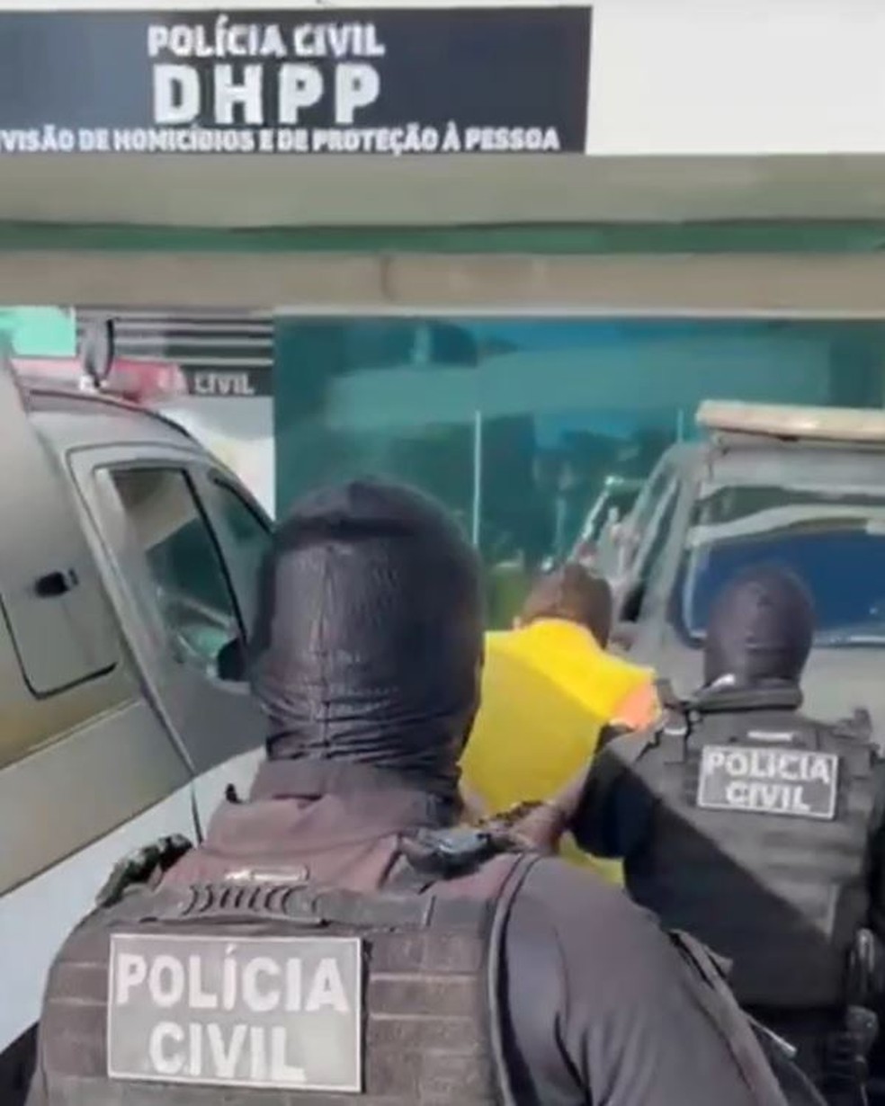 Homem foi detido suspeito de participar de morte de PM e segurança — Foto: PCRN/Divulgação