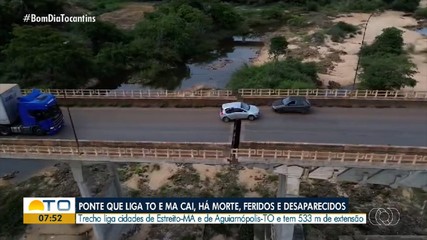 Queda de ponte entre Tocantins e o Maranhão deixa mortos e desaparecidos, dizem bombeiros