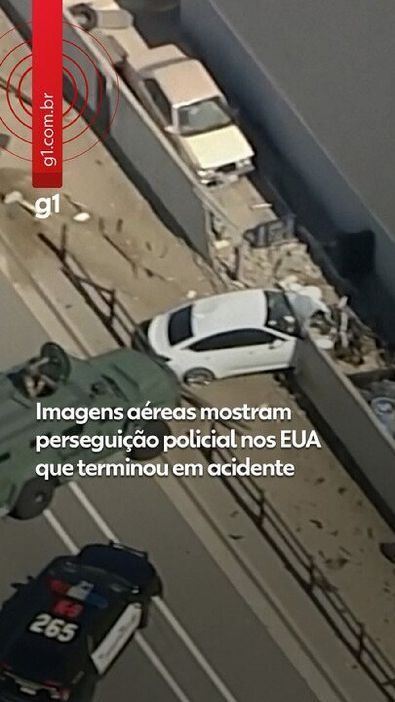 VÍDEO mostra perseguição policial nos EUA que terminou em grave acidente