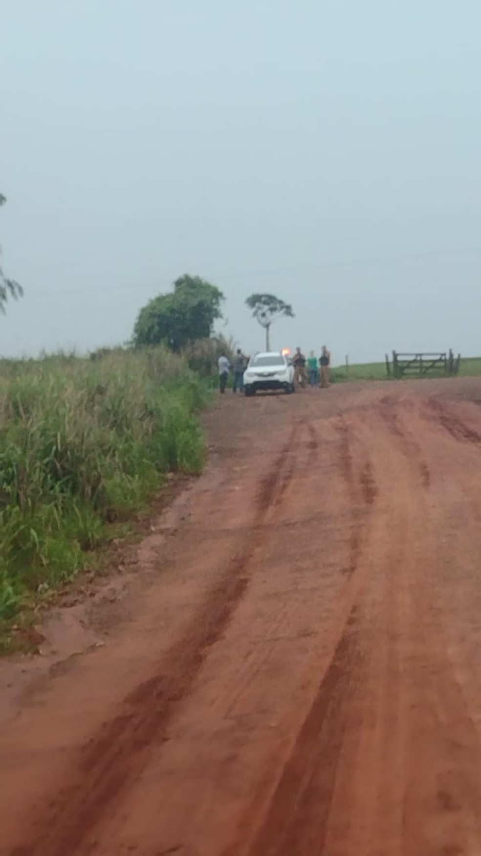 Local onde homem morreu atingido por um raio — Foto: Cruzeiro Do Sul Informativo/ colaboração