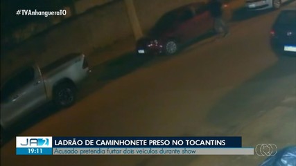 Câmeras de segurança mostram como quadrilha agia no roubo de camionhonetes em Palmas