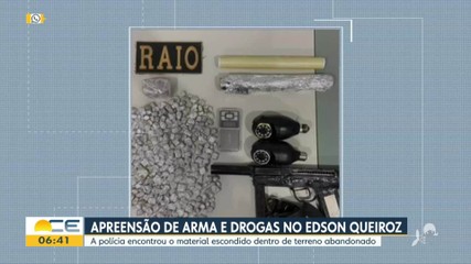 Polícia apreende arma e drogas no bairro Edson Queiroz, em Fortaleza