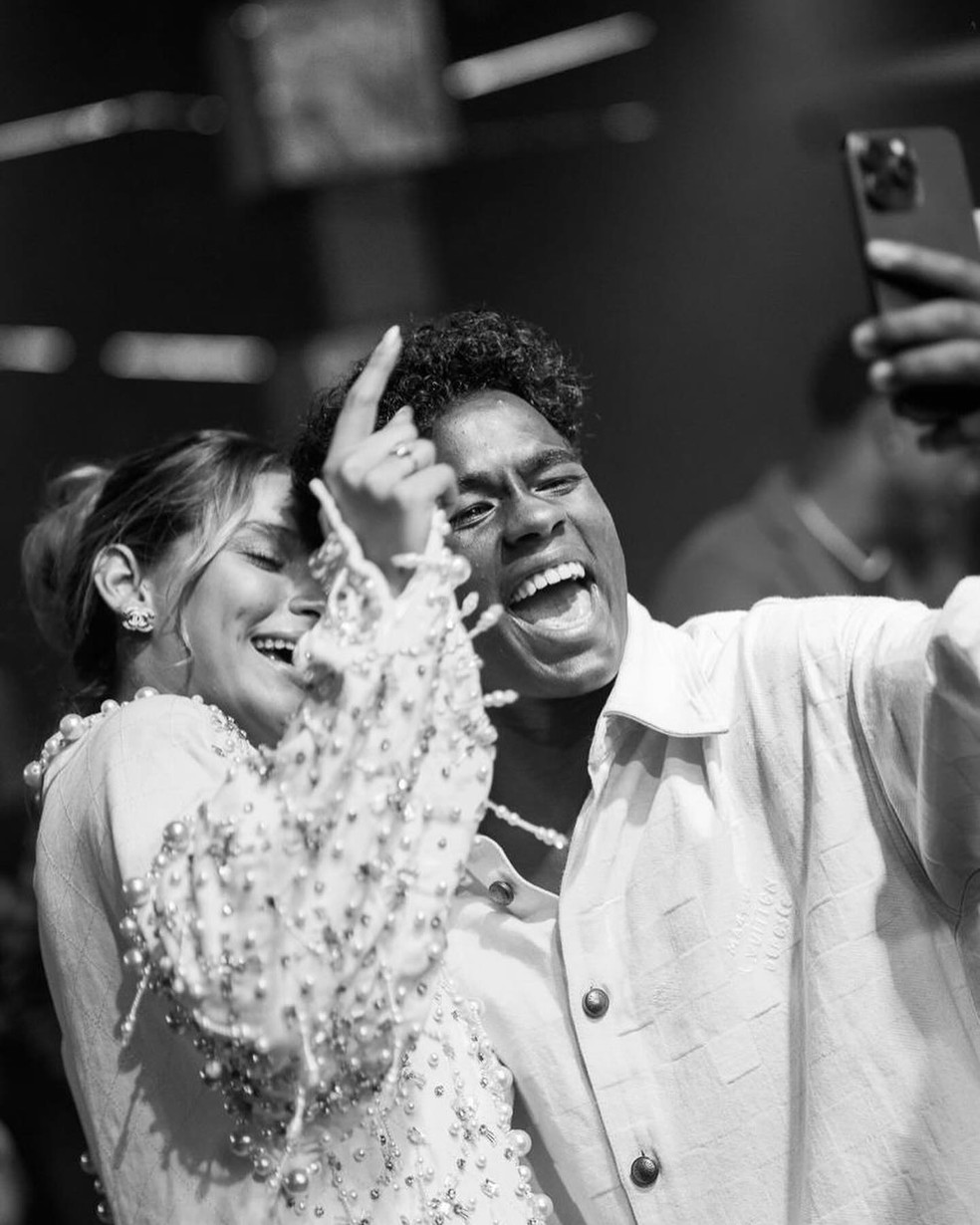 Endrick e a namorada, Gabrielly Miranda — Foto: Reprodução/Instagram