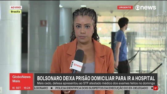 Bolsonaro ficará internado e passará a noite no hospital após crise de pressão baixa, diz equipe médica - Ex-presidente deu entrada no hospital no meio da tarde; ele também teve vômitos e soluços. Bolsonaro cumpre prisão domiciliar e foi condenado, na semana passada, a 27 anos de prisão por tentativa de golpe de Estado. 