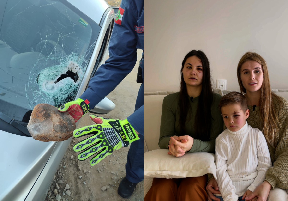 Carro com influenciadora é atingido por pedra solta em rodovia de SC; irmã e filho de 5 anos ficam feridos