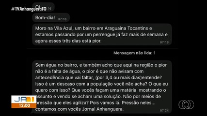 Moradores reclamam da falta de água na Vila Azul, em Araguaína