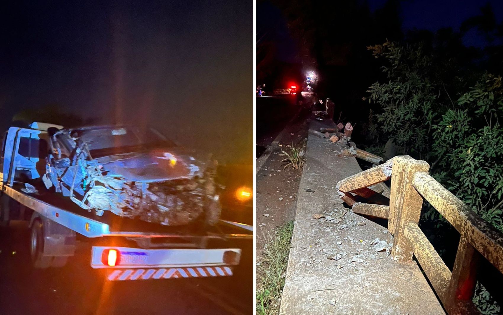 Acidente em ponte deixa duas pessoas desaparecidas e seis feridas em Goiás, dizem bombeiros